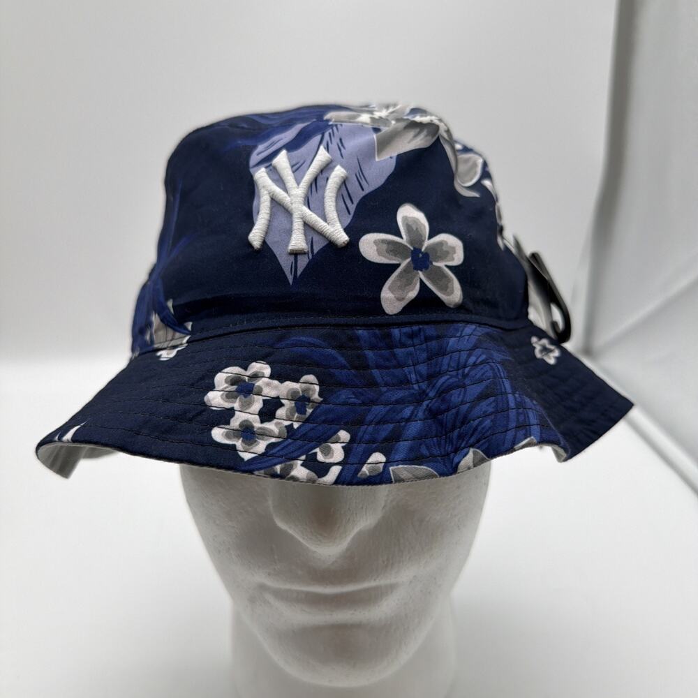47' Brand New York Yankees MLB Ibiza Floral Navy Boonie Bucket Hat Adult S/M